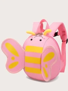Cartoon Bee Design Backpack, Cute Kid's School Bag