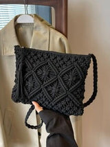 Small Crossbody Bag For Women, New Woven Shoulder Bag, Niche Beach Retro Style, Versatile, Square Envelope Bag, Fashionable, Ins Retro Style, Suitable For Beach Vacation