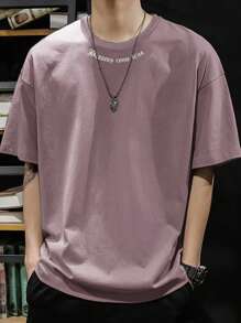 Manfinity Hypemode Men Letter Graphic Drop Shoulder Tee
