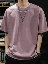 Manfinity Hypemode Men Letter Graphic Drop Shoulder Tee