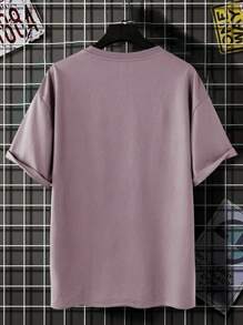 Manfinity Hypemode Men Letter Graphic Drop Shoulder Tee