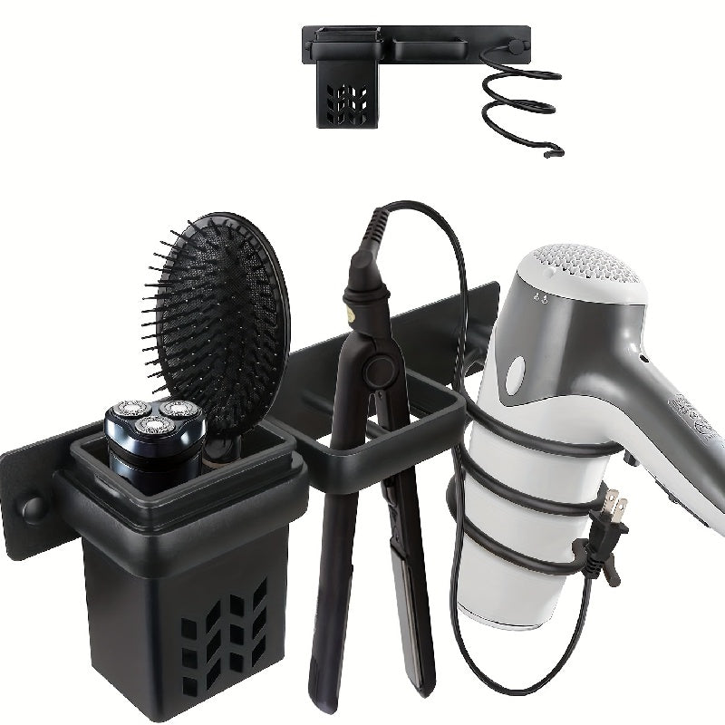 Hair Dryer Holder Wall Mounted Bathroom Hair Tool Organizer For Blow Dryer Hair Straightener Hairdressing Tools Hanger Rack