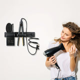 Hair Dryer Holder Wall Mounted Bathroom Hair Tool Organizer For Blow Dryer Hair Straightener Hairdressing Tools Hanger Rack