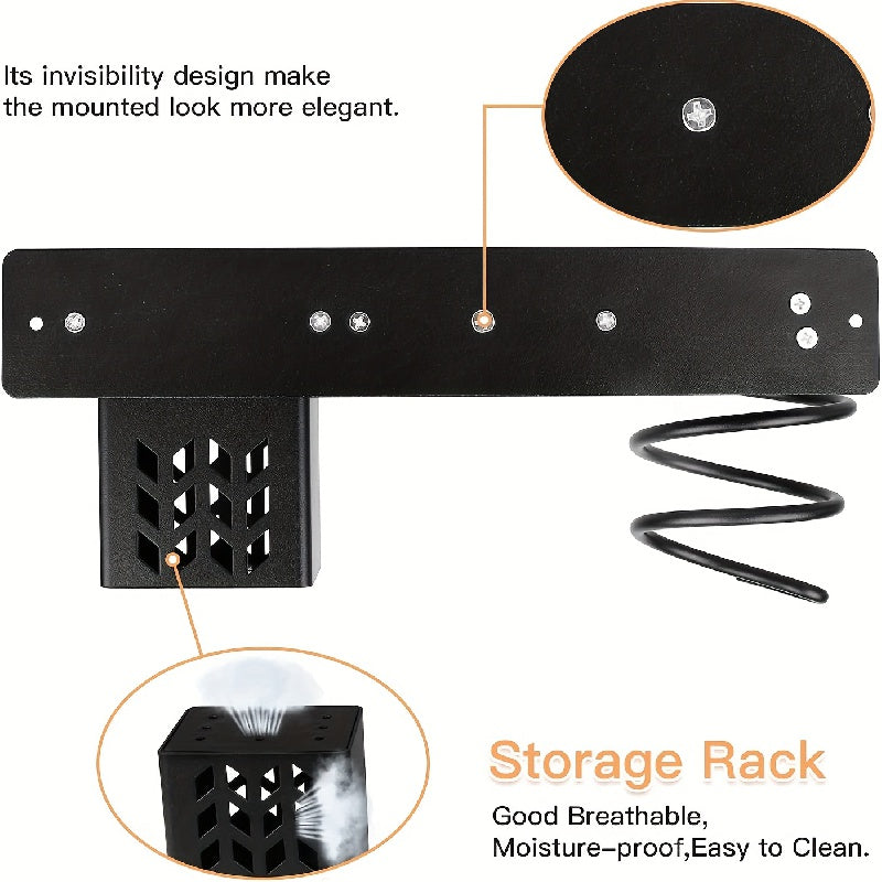 Hair Dryer Holder Wall Mounted Bathroom Hair Tool Organizer For Blow Dryer Hair Straightener Hairdressing Tools Hanger Rack