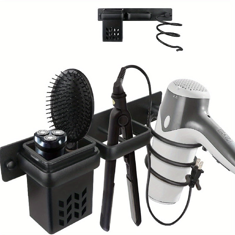Hair Dryer Holder Wall Mounted Bathroom Hair Tool Organizer For Blow Dryer Hair Straightener Hairdressing Tools Hanger Rack