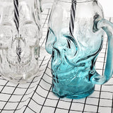 1pc Skull Mason Jar Mug Glass With Lid And Straw, Halloween Decoration, Drinking Glass for restaurants/hotels