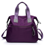Women Tote Bag With Multi Pockets, Large Capacity Shoulder Bag, Lightweight Nylon Crossbody Bag For Travel