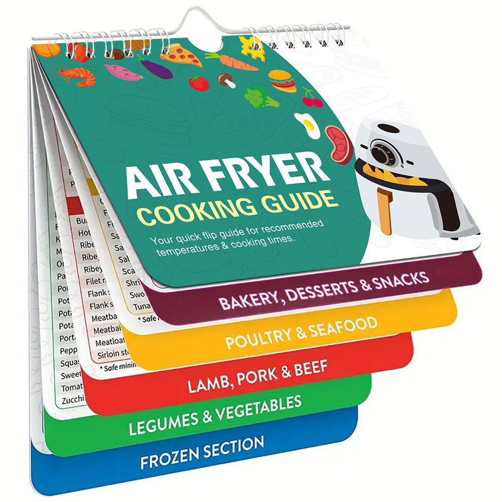 1pc, Air Fryer Magnetic Cheat Sheet, Cooking Times Chart Accessories, Kitchen Magnets Quick Reference Guide For Popular Air Fryer Foods, Kitchen Accessories, Kitchen Gadgets