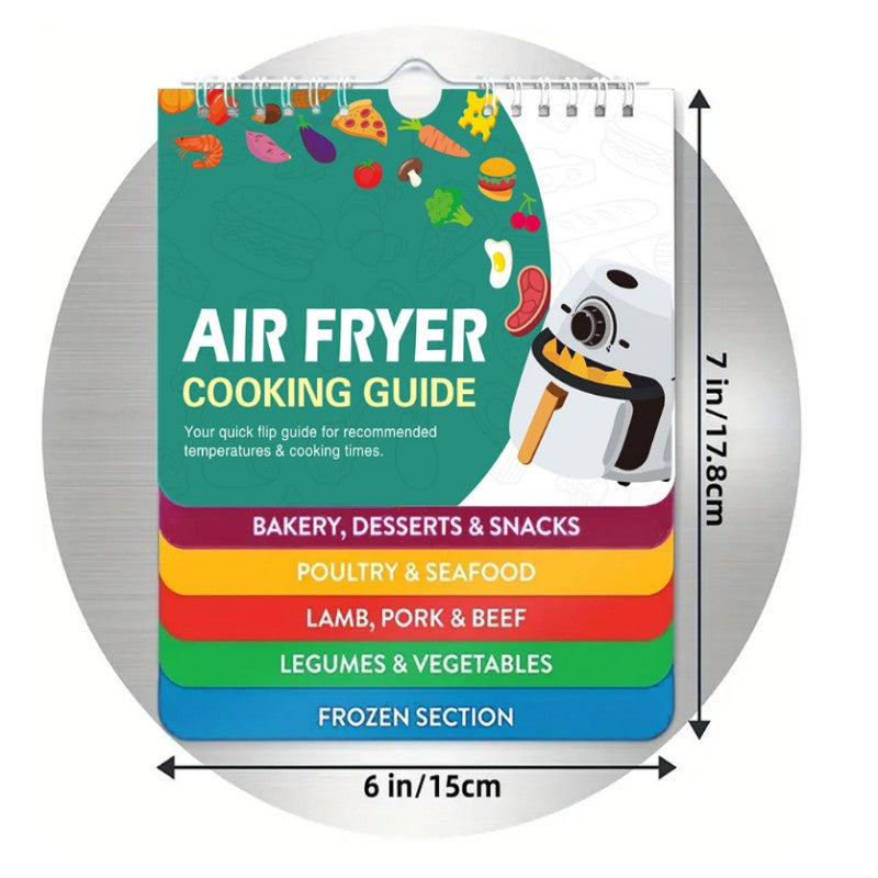 1pc, Air Fryer Magnetic Cheat Sheet, Cooking Times Chart Accessories, Kitchen Magnets Quick Reference Guide For Popular Air Fryer Foods, Kitchen Accessories, Kitchen Gadgets