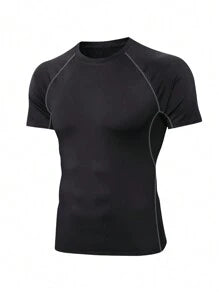 Boyfriend Style Men's Sports Tight Short Sleeve T-Shirt Gym Clothes Boyfriend Style Men Basic T Shirt,Boyfriend Style Men Compression Top