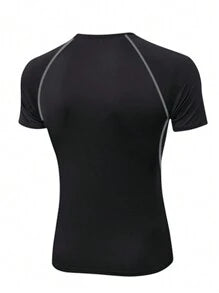 Boyfriend Style Men's Sports Tight Short Sleeve T-Shirt Gym Clothes Boyfriend Style Men Basic T Shirt,Boyfriend Style Men Compression Top