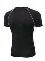 Boyfriend Style Men's Sports Tight Short Sleeve T-Shirt Gym Clothes Boyfriend Style Men Basic T Shirt,Boyfriend Style Men Compression Top