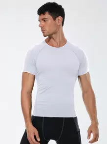 Boyfriend Style Men's Athletic Short Sleeve Compression T-Shirt Gym Clothes Boyfriend Style Men Basic T Shirt