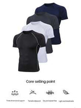 Boyfriend Style Men's Athletic Short Sleeve Compression T-Shirt Gym Clothes Boyfriend Style Men Basic T Shirt