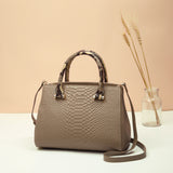 Luxurious Crocodile Pattern Genuine Leather Satchel Handbag - Removable Strap, Zipper Closure, Polyester Lining, Elegant Crossbody Bag for Women - Perfect for Occasions