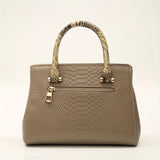 Luxurious Crocodile Pattern Genuine Leather Satchel Handbag - Removable Strap, Zipper Closure, Polyester Lining, Elegant Crossbody Bag for Women - Perfect for Occasions