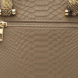 Luxurious Crocodile Pattern Genuine Leather Satchel Handbag - Removable Strap, Zipper Closure, Polyester Lining, Elegant Crossbody Bag for Women - Perfect for Occasions