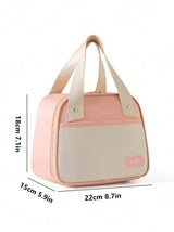 1pc Cute And Simple Large-Capacity Insulated Lunch Bag, Suitable For Office Workers, Students And Picnics School Organizer Bags Teacher Storage Bags Classroom Bags Classroom Organizer Bags School Bag Lunch Tote Bag Cooler Box Storage Bag Women Cute Lunch