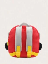 1pc Cartoon Fire Truck Plush Backpack, Medium Size For 2-4 Year Old Boys & Girls, Suitable For Daily Use