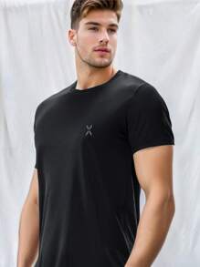 Men's Fitness Sports Clothing Running Casual Slim Fit Gym T-Shirt, Short Sleeve Activewear