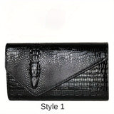 Crocodile Embossed Clutch Bag, Fashionable Evening Party Purse for Carnival, Mardi Gras, Music Festival