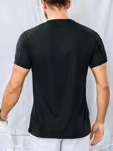 Men's Fitness Sports Clothing Running Casual Slim Fit Gym T-Shirt, Short Sleeve Activewear