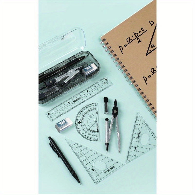 Compass And Ruler Set Drawing Tools, Drawing Rulers, Geometric Drawings, Triangle Plates, Stationery Sets, Rulers
