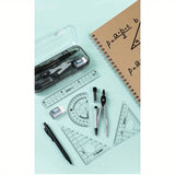 Compass And Ruler Set Drawing Tools, Drawing Rulers, Geometric Drawings, Triangle Plates, Stationery Sets, Rulers