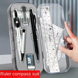 Compass And Ruler Set Drawing Tools, Drawing Rulers, Geometric Drawings, Triangle Plates, Stationery Sets, Rulers
