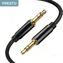 VRESTU Jack 3.5mm Audio Cable Jack 3 5 Male To Male HiFi Audio Line Compatible With Samsung PC Car Headphone Speaker Kable Aux Speaker Nylon Braided Cord