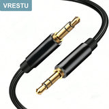 VRESTU Jack 3.5mm Audio Cable Jack 3 5 Male To Male HiFi Audio Line Compatible With Samsung PC Car Headphone Speaker Kable Aux Speaker Nylon Braided Cord