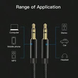 VRESTU Jack 3.5mm Audio Cable Jack 3 5 Male To Male HiFi Audio Line Compatible With Samsung PC Car Headphone Speaker Kable Aux Speaker Nylon Braided Cord