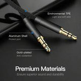 VRESTU Jack 3.5mm Audio Cable Jack 3 5 Male To Male HiFi Audio Line Compatible With Samsung PC Car Headphone Speaker Kable Aux Speaker Nylon Braided Cord
