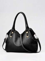 Solid Black Bag Large Capacity For Office Business And Work