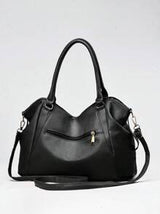 Solid Black Bag Large Capacity For Office Business And Work