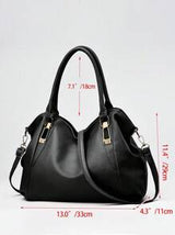Solid Black Bag Large Capacity For Office Business And Work