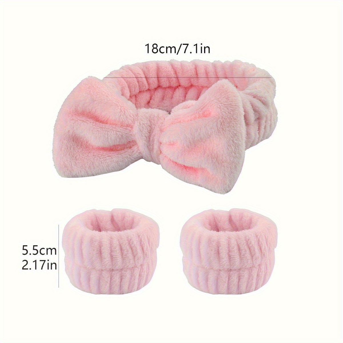 18/15pcs Pink Makeup Set: Soft Fiber Crystal Cotton Triangle Dry Powder Puffs, Beauty Blender Sponges, Washable Facial Makeup Tools Kit with Headband
