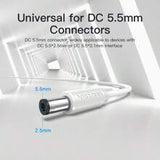 VENTION USB To Direct Current 5V Power Cable 5.5 * 2.1mm Barrel Jack With Adapter For HUB Splitter, LED Lights, Router, Mini Fan, Speaker