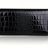 Crocodile Pattern Clutch Bag, Elegant Banquet Flap Handbag, Luxury Evening Purse For Women