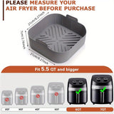 2pcs 8.27 Inches Reusable Air Fryer Liner - Heat Resistant, Easy Clean, Suitable for 5.5 to 7 QT Air Fryer, Air Fryer Accessories, Silicone Pot