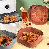 2pcs 8.27 Inches Reusable Air Fryer Liner - Heat Resistant, Easy Clean, Suitable for 5.5 to 7 QT Air Fryer, Air Fryer Accessories, Silicone Pot
