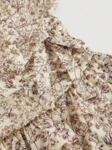 Floral Print Halter Neck Dress With Embellishment