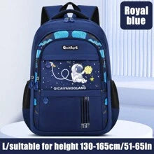 Cartoon Astronaut Style Waterproof Backpack, School Bag For Boys Aged 7-14, Primary School Students, Large Capacity, Perfect Gift