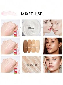 Watermelon Primer Cream, Niacinamide Dew Hydrating Serum with Hyaluronic Acid, with Vitamin E