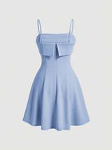 Women's Pearl Beaded Detail Spaghetti Strap Dress,Pastel Dresses For Women