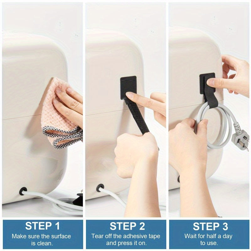 10pcs Cord Organizer For Appliances, Premium Cable Organizer, Hook And Loop Strip, Cords Holder For Mixer, Coffee Maker, Blender, Air Fryer, Pressure Cooker And Other Kitchen Appliances