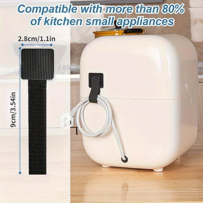 10pcs Cord Organizer For Appliances, Premium Cable Organizer, Hook And Loop Strip, Cords Holder For Mixer, Coffee Maker, Blender, Air Fryer, Pressure Cooker And Other Kitchen Appliances