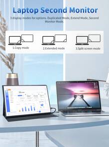 16-Inch 144HZ 1920*1200 400cd/M Built-In Speaker, Gaming/Ultra-Thin Portable Monitor Compatible With 5/Laptop/Mobile Phone, No Adapter