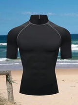 Smooth And Skin-Friendly Short Sleeve Compression RashGuard