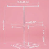 1pc Clear Acrylic 2-Tier Jewelry Display Tower - Versatile Organizer for Rings, Earrings, Watches, and Necklaces - Space-Saving Hanging Storage with Sturdy Design and Easy Visibility